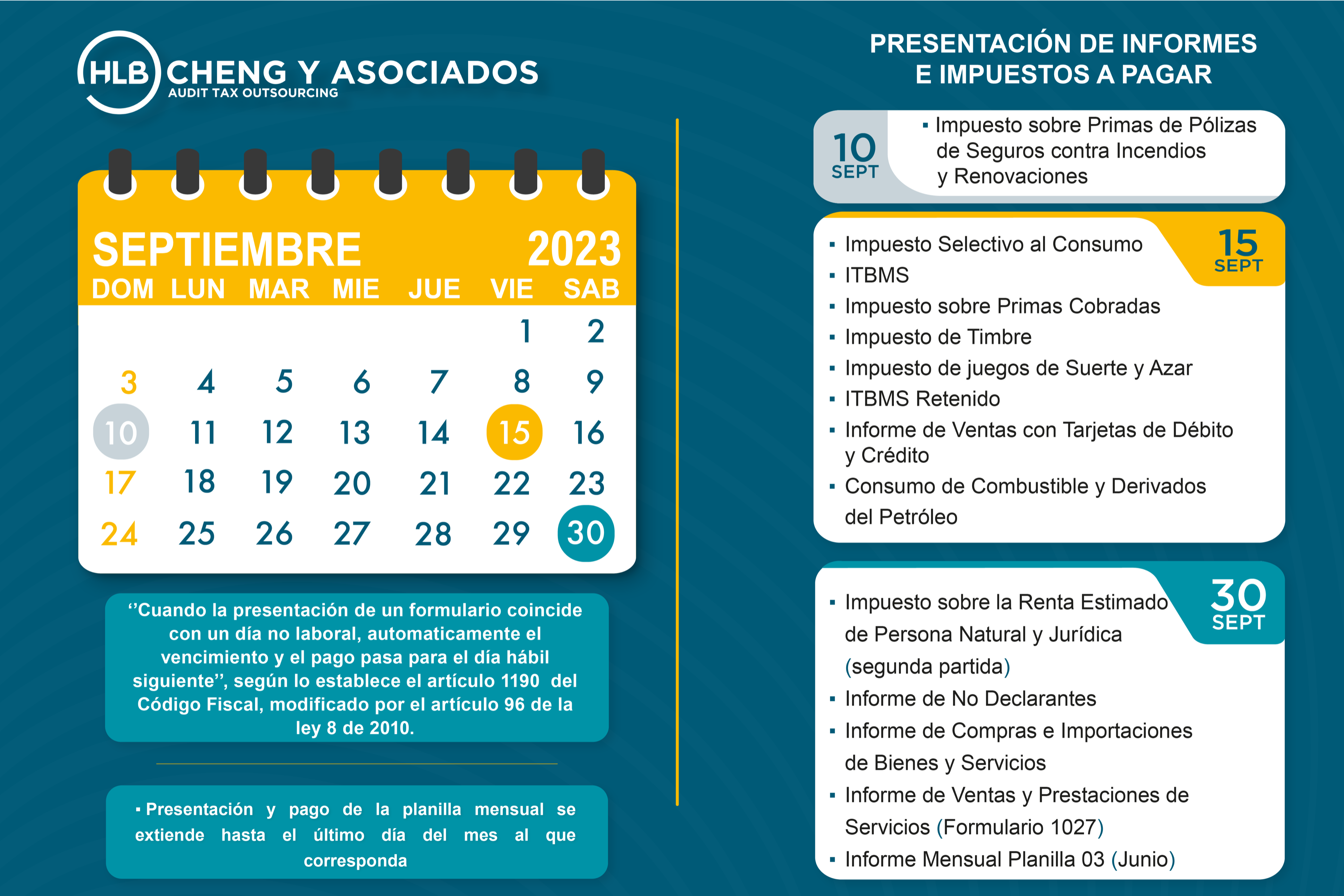 Calendario Tributario- septiembre 2023